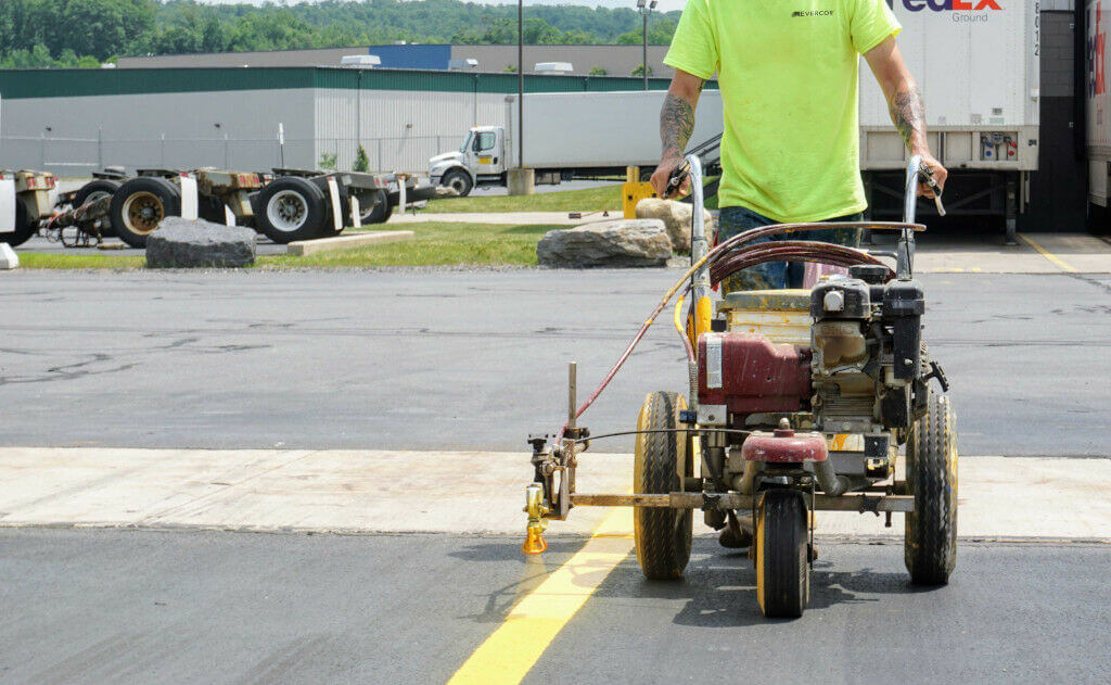 Parking lot line paint sprayer